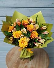 Букет цветов из:  Альстромерии и Розы в Белеве