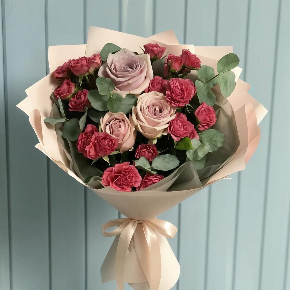 Букет цветов из: Гвоздики и Розы в Белеве
