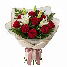 Букет цветов из:  Лилии и Розы в Белеве