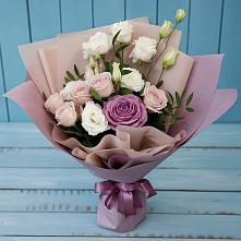 Букет цветов из:  Розы и Лизиантусы в Белеве
