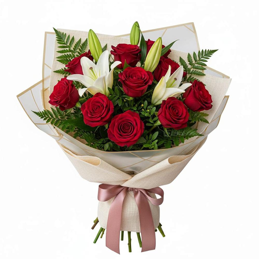 Букет цветов из: Лилии и Розы в Белеве