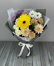 Букет цветов из:  Розы, Герберы и Хризантемы в Белеве