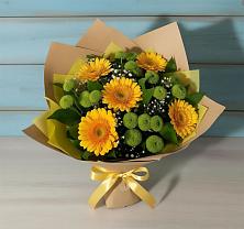 Букет цветов из:  Герберы и Хризантемы в Белеве