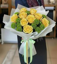 Букет цветов из:  Хризантемы и Розы в Белеве
