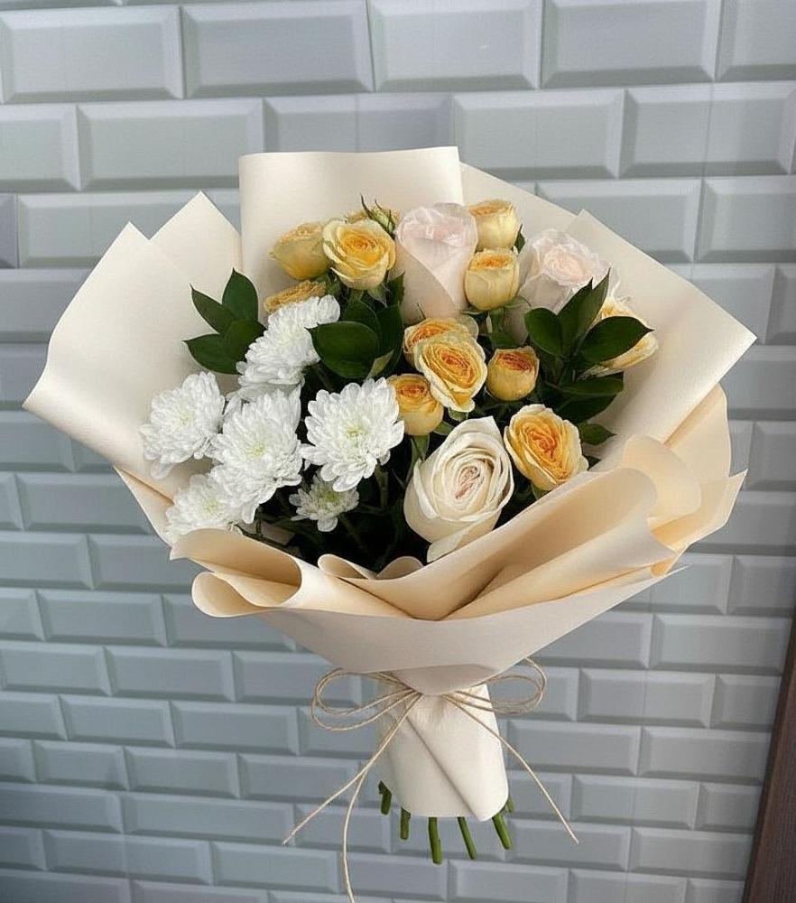 Букет цветов из: Розы и Хризантемы в Белеве