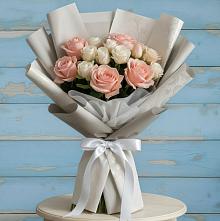 Букет цветов из:  Розы #REPLACE_PRED# Белеве