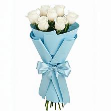 Букет 7 белых роз Проуд в Белеве