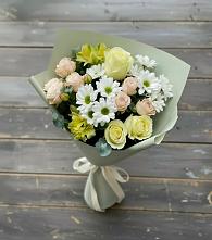 Букет цветов из:  Альстромерии, Розы и Хризантемы в Белеве