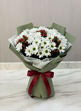 Букет цветов из:  Хризантемы #REPLACE_PRED# Белеве