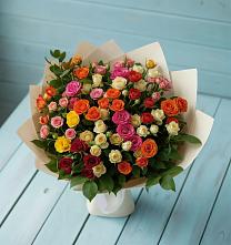 Букет Микс из разноцветных кустовых роз #REPLACE_PRED# Белеве